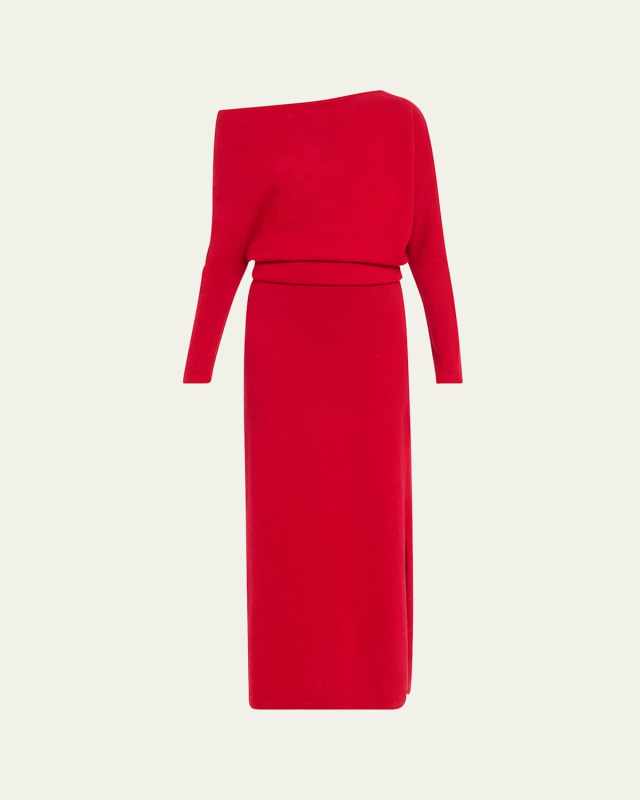 Kasos Off-The-Shoulder Cashmere Maxi Dress